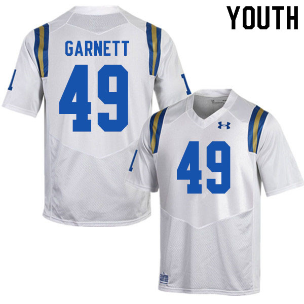 Youth #49 Jonny Garnett UCLA Bruins College Football Jerseys Sale-White
